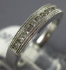 ESTATE .25CT DIAMOND 14K WHITE GOLD 3D CLASSIC MILGRAIN CHANNEL ANNIVERSARY RING
