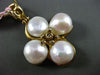 ESTATE LARGE .12CT DIAMOND & AAA SOUTH SEA PEARL 14KT YELLOW GOLD FLOWER PENDANT
