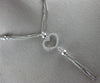 ANTIQUE .70CT DIAMOND 14K WHITE GOLD 3D CLASSIC DROP HEART TASSEL NECKLACE #9517