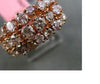 ESTATE WIDE 2.85CT ROUND DIAMOND 18K ROSE GOLD 3D 3 ROW WEDDING ANNIVERSARY RING