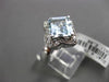 ESTATE LARGE 2.28CTW DIAMOND & AAA AQUAMARINE 14KT WHITE GOLD STAR FLORAL RING