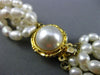 ESTATE LONG FRESH WATER PEARL 14K GOLD PLATED & SILVER MULTI GEM NECKLACE #25367