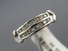 ESTATE .50CT ROUND CUT DIAMOND 14KT WHITE GOLD CLASSIC 2 ROW CHANNEL LOVE RING