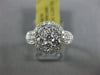 ESTATE LARGE 1.22CT DIAMOND 18KT WHITE GOLD 3D CLUSTER FLOWER HALO PROMISE RING