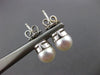 ESTATE .30CT DIAMOND & AAA SOUTH SEA PEARL 18KT WHITE GOLD 3D EARRINGS #12125