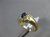 ESTATE .56CT DIAMOND & SAPPHIRE 14KT YELLOW GOLD FLOWER CLUSTER ENGAGEMENT RING