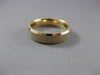 ESTATE 14KT YELLOW GOLD MATTE & SHINY CLASSIC WEDDING BAND RING 5mm WIDE #23179