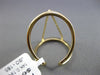 ESTATE LARGE .19CT DIAMOND 14KT YELLOW GOLD 3D OPEN TRIANGLE CUBIC FUN RING