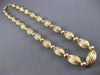 ESTATE 14KT YELLOW GOLD 3D HANDCRAFTED BEADED MILGRAIN CLASSIC NECKLACE #26369