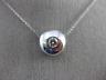 ESTATE .15CT ROUND CUT DIAMOND 14KT WHITE GOLD 3D ROUND SOLITAIRE PENDANT#19649