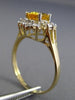 ESTATE 1.23CT DIAMOND & YELLOW SAPPHIRE 14KT TWO TONE GOLD OVAL ENGAGEMENT RING