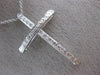 ESTATE LARGE .35CT ROUND DIAMOND 18KT WHITE GOLD 3D CLASSIC CROSS PENDANT #1140