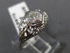 ANTIQUE .15CT DIAMOND 14KT WHITE GOLD 3D CLASSIC FILIGREE ENGAGEMENT RING #19970