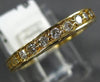 ESTATE .37CT DIAMOND 14KT YELLOW GOLD 3D FILIGREE CHANNEL ANNIVERSARY RING #2775