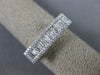 ESTATE .15CT ROUND & BAGUETTE DIAMOND 14KT WHITE GOLD 3D RECTANGULAR BAR RING