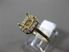 ESTATE .19CT DIAMOND 14KT YELLOW GOLD 3D OCTAGON HALO SEMI MOUNT ENGAGEMENT RING