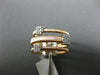 ESTATE WIDE .25CT DIAMOND 14KT WHITE & ROSE GOLD 3D FLEXIBLE SQUARE CLUSTER RING