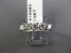 ESTATE .74CT DIAMOND 14KT WHITE GOLD 3D 5 STONE WEDDING ANNIVERSARY RING #15083