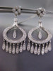 ESTATE LARGE 1.75CT DIAMOND 18K WHITE GOLD ETOILE DREAM CATCHER HANGING EARRING