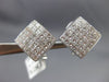 ESTATE LARGE 2.16CT DIAMOND 14KT WHITE GOLD 3D INVISIBLE CLIP ON EARRING #15771