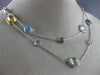 ESTATE LARGE & LONG 36.0CT AAA MULTI GEM 14KT WHITE GOLD 3D BY THE YARD NECKLACE