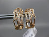 ESTATE .18CT ROUND DIAMOND 14KT ROSE GOLD 3D CLASSIC BAMBOO CLIP ON EARRINGS