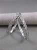 ESTATE LARGE .72CT DIAMOND HOOP EARRINGS 14K WHITE GOLD SIMPLY BEAUTIFUL !!!!!!!