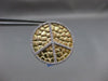 ESTATE .34CT DIAMOND 14KT TWO TONE GOLD 3D CIRCLE OF LIFE PEACE FLOATING PENDANT