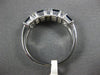 ESTATE 1.24CT DIAMOND & AAA BAGUETTE SAPPHIRE 14K WHITE GOLD 3D ANNIVERSARY RING