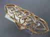 EXTRA LARGE 1.03CT DIAMOND 14KT ROSE GOLD OPEN FILIGREE FLOWER FULL FINGER RING