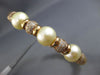 ESTATE LARGE .70CT DIAMOND & AAA SOUTH SEA PEARL 14KT ROSE GOLD BANGLE BRACELET