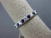 ESTATE .64CT DIAMOND & AAA SAPPHIRE 14K WHITE GOLD COMFORT FIT ANNIVERSARY RING