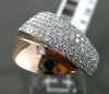 ESTATE WIDE .74CT DIAMOND 14KT WHITE & ROSE GOLD 3D PUFFED X LOVE RING 13mm WIDE