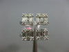 ESTATE WIDE .78CT ROUND & BAGUETTE DIAMOND 18K WHITE GOLD 3D SQUARE CLUSTER RING