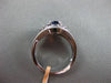 ESTATE 1.51CT ROUND DIAMOND & AAA OVAL SAPPHIRE 14KT WHITE GOLD ENGAGEMENT RING