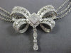LARGE 2.20CT DIAMOND 18K WHITE GOLD HANDCRAFTED FILIGREE BY THE YARD NECKLACE