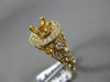 ESTATE WIDE .55CT DIAMOND 14KT YELLOW GOLD 3D ETOILE SEMI MOUNT ENGAGEMENT RING