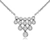 ESTATE .26CT DIAMOND 14KT WHITE GOLD 3D ETOILE BEZEL MULTI ROW JOURNEY NECKLACE