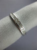 ESTATE .25CT DIAMOND 14K WHITE GOLD 3D CLASSIC PRINCESS CHANNEL ANNIVERSARY RING