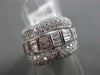ANTIQUE LARGE 2.39CT BAGUETTE & ROUND DIAMOND 18KT WHITE GOLD ANNIVERSARY RING