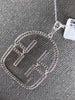 ESTATE LARGE .60CT DIAMOND 18KT WHITE GOLD 3D FLEXIBLE HOUSE PENDANT