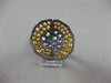 ANTIQUE LARGE 2.48CT DIAMOND & AAA CITRINE 14KT BLACK GOLD 3D FILIGREE RING