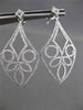 ESTATE LARGE 1.25CT ROUND DIAMOND 14KT WHITE GOLD 3D FILIGREE HANGING EARRINGS