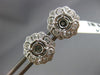 ESTATE .54CT DIAMOND 14K WHITE GOLD 3D HEXAGON FILIGREE SEMI MOUNT STUD EARRINGS