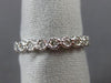 ESTATE .50CT ROUND CUT DIAMOND 14K WHITE GOLD 3D WEDDING ANNIVERSARY RING #21121