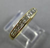 ESTATE .27CT DIAMOND 14KT YELLOW GOLD 9 STONE PRINCESS CHANNEL ANNIVERSARY RING