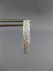 ESTATE .50CT DIAMOND 14K WHITE GOLD 3D CLASSIC TWO ROW OVAL HUGGIE HOOP EARRINGS