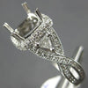 ESTATE LARGE .71CT DIAMOND 14KT WHITE GOLD INFINITY SEMI MOUNT ENGAGEMENT RING
