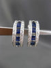 ESTATE LARGE 1.50CT DIAMOND & SAPPHIRE 14KT WHITE GOLD ETOILE CLIP ON EARRINGS