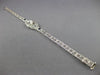 ANTIQUE 1.22CT DIAMOND & AAA SAPPHIRE 14K WHITE GOLD 3D FILIGREE BRACELET #21631